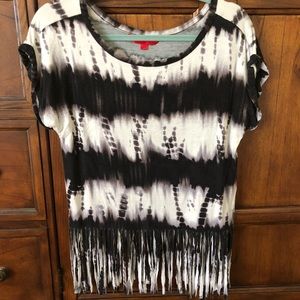 Tie Dye Fringe Top